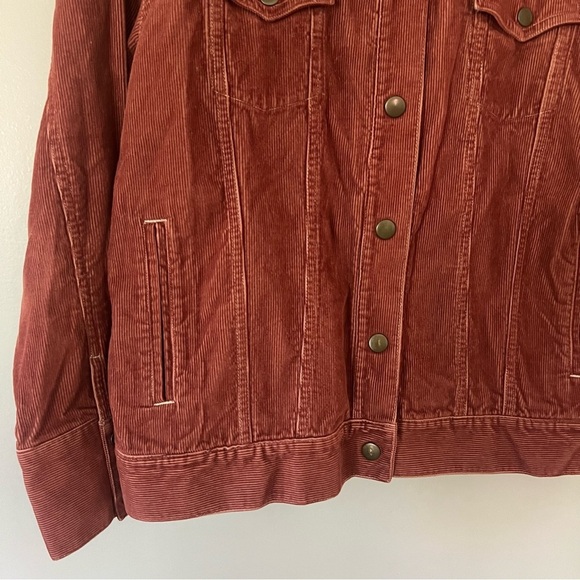 Northcrest Rust Corduroy Western Trucker Jacket 100% Cotton XL 18 Rodeo Country - Picture 3 of 11
